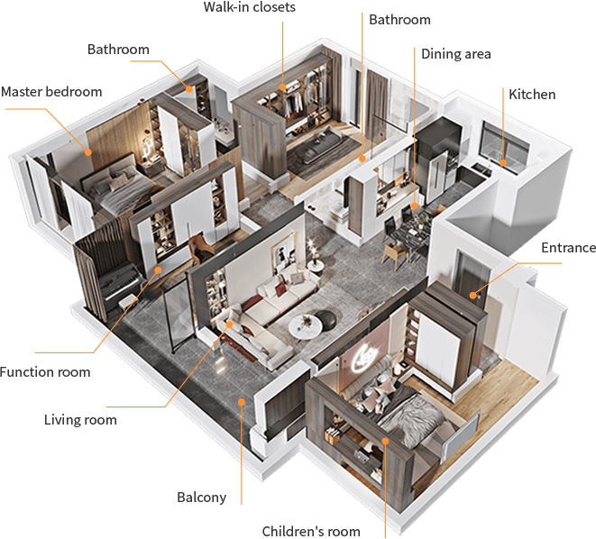 Muebles modulares para el hogar.